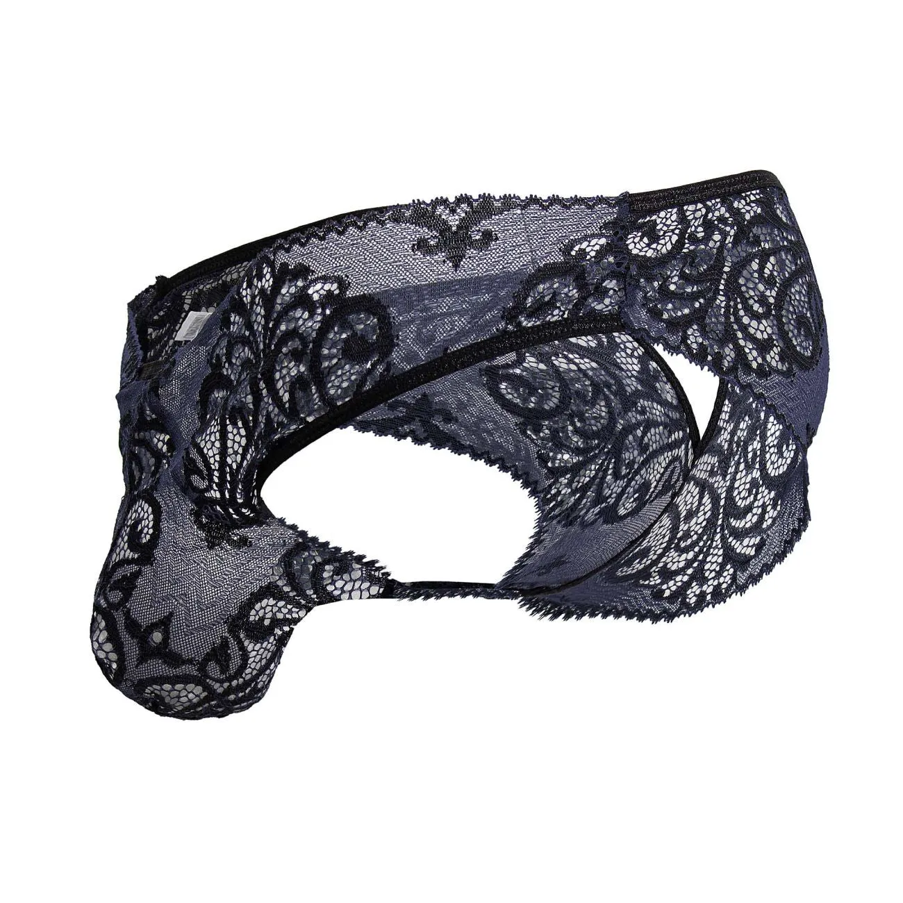 Bekleidung_Candyman_Herrenunterwäsche CandyMan 99830 Spitzen-Slip Farbe Schwarz-Marine