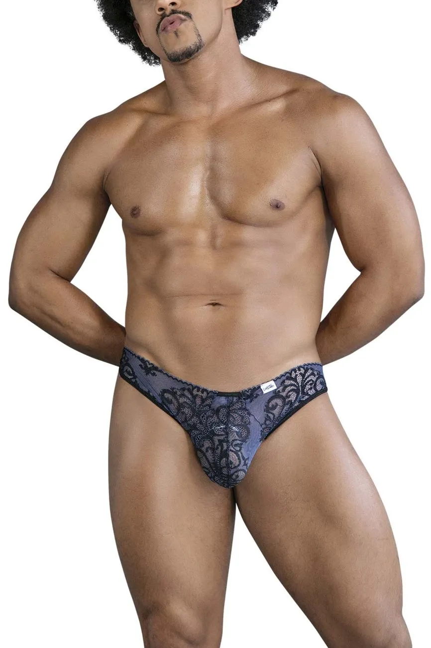 Bekleidung_Candyman_Herrenunterwäsche CandyMan 99830 Spitzen-Slip Farbe Schwarz-Marine