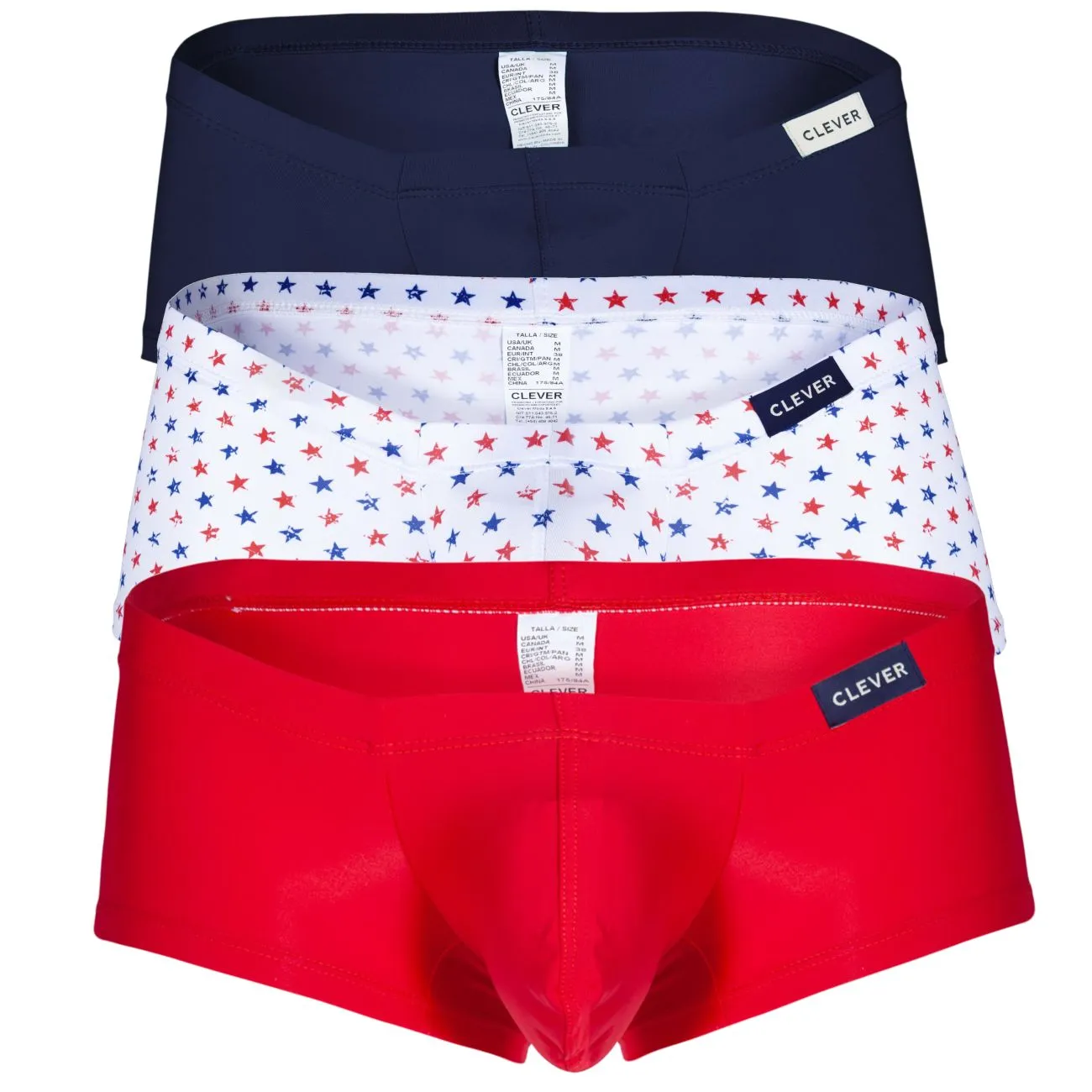 Clever Herrenunterwäsche 3er Pack Australische Latin Trunks