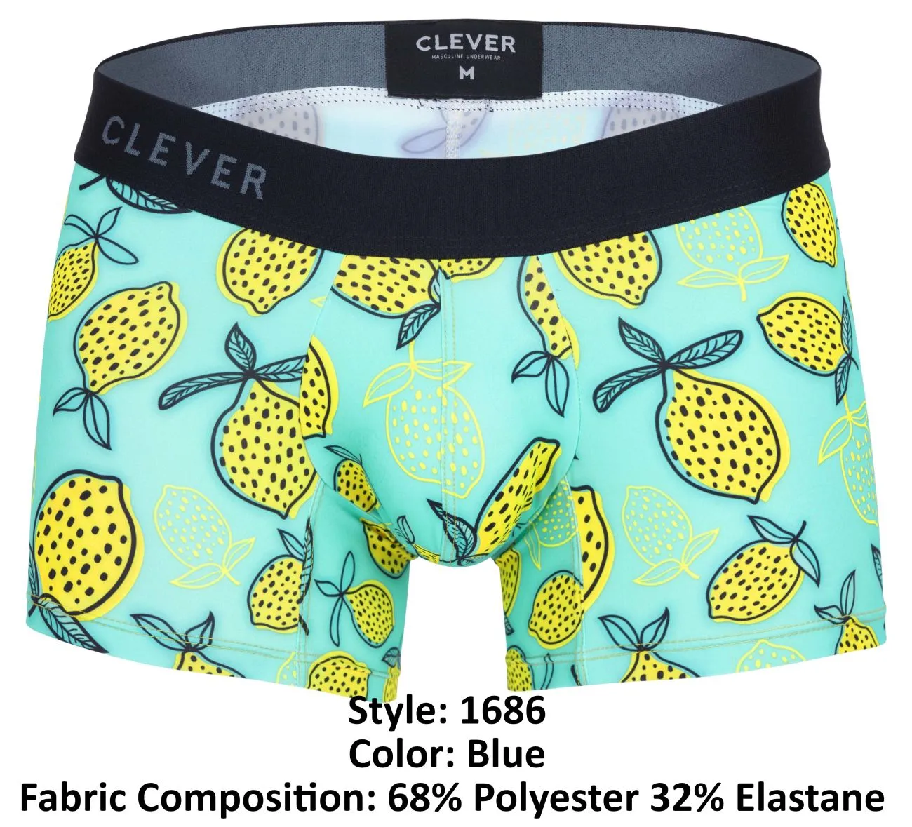 Clever Herrenunterwäsche Clever 1686 Zitronen Boxershorts Farbe Blau