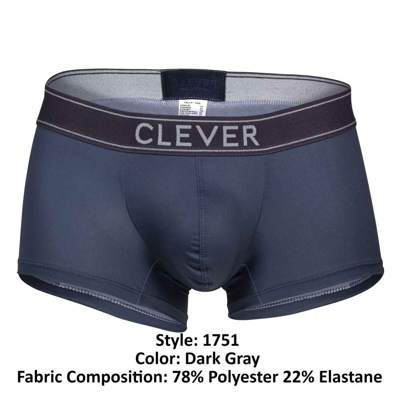 Clever Herrenunterwäsche Clever 1751 Listige Slips Farbe Dunkelgrau