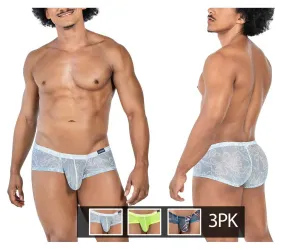 Clothing_Clever_Mens Underwear Clever 229948 3PK Autralian Latin Trunks Color Gray-Green-Blue