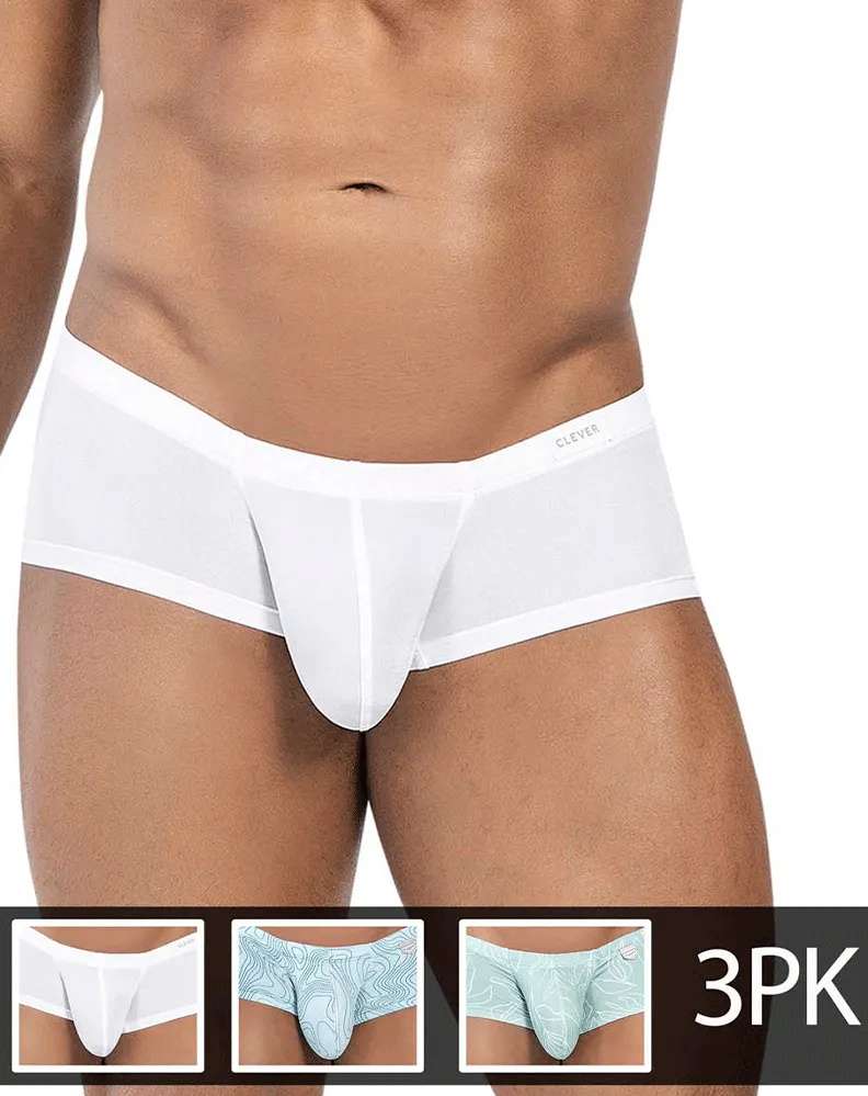 Clever Herrenunterwäsche Clever 229951 Australische Latex-Badehose Blau-Weiß-Grün