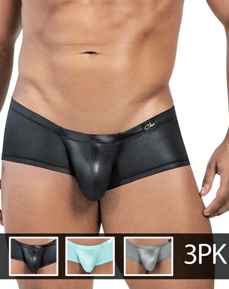 Clever Herrenunterwäsche Clever 229952 3er Pack Australische Latex-Boxershorts Blau-Grün-Schwarz