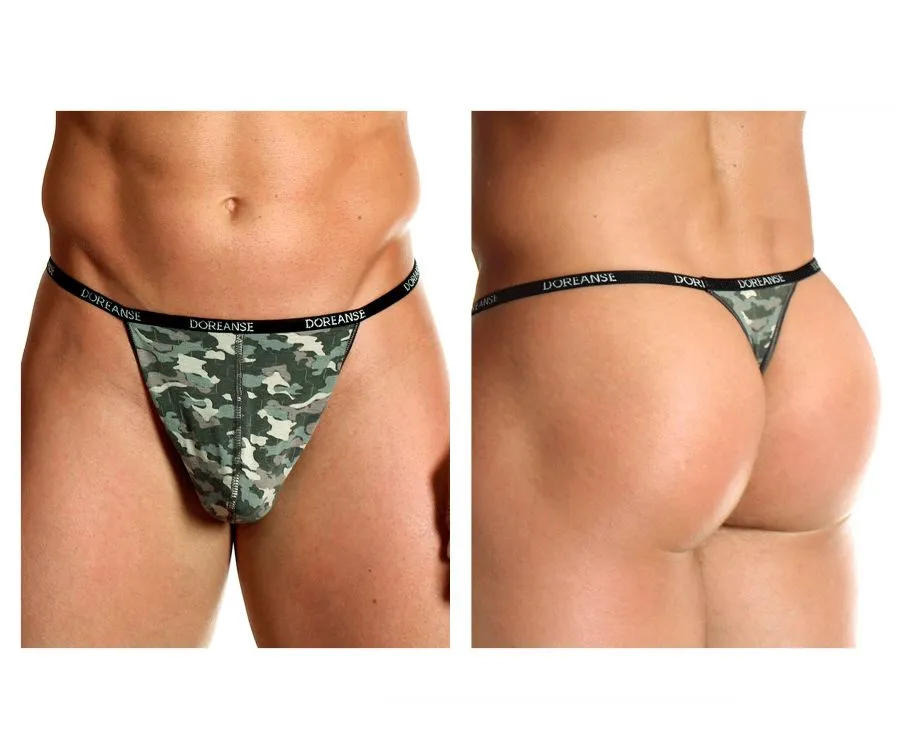 Bekleidung_Doreanse_Herrenunterwäsche Doreanse 1312-PRN Tarnfarbe String-Tanga Farbig Bedruckt