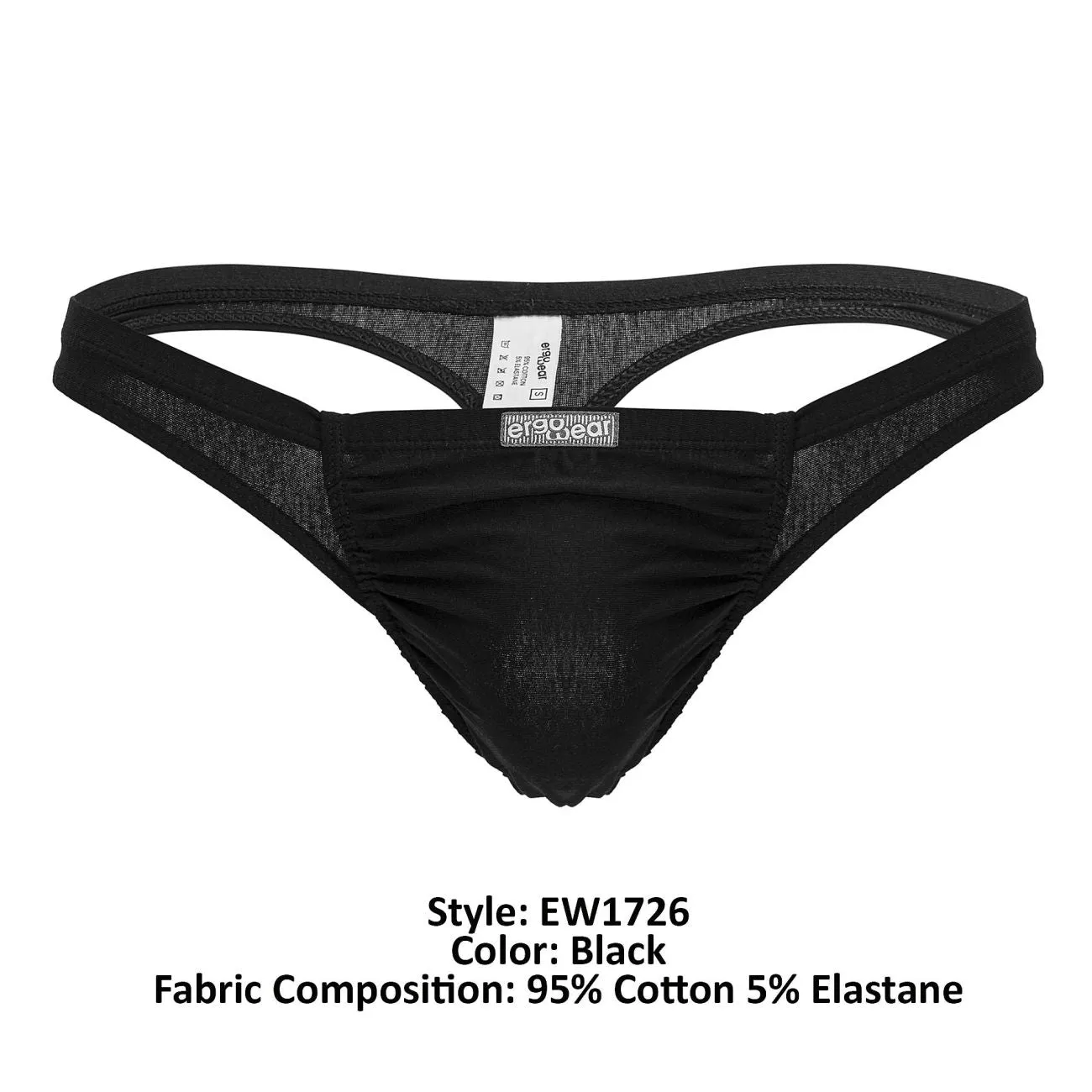Bekleidung_Ergowear_Herrenunterwäsche ErgoWear EW1726 FEEL GR8 Baumwoll-Tangas Farbe Schwarz