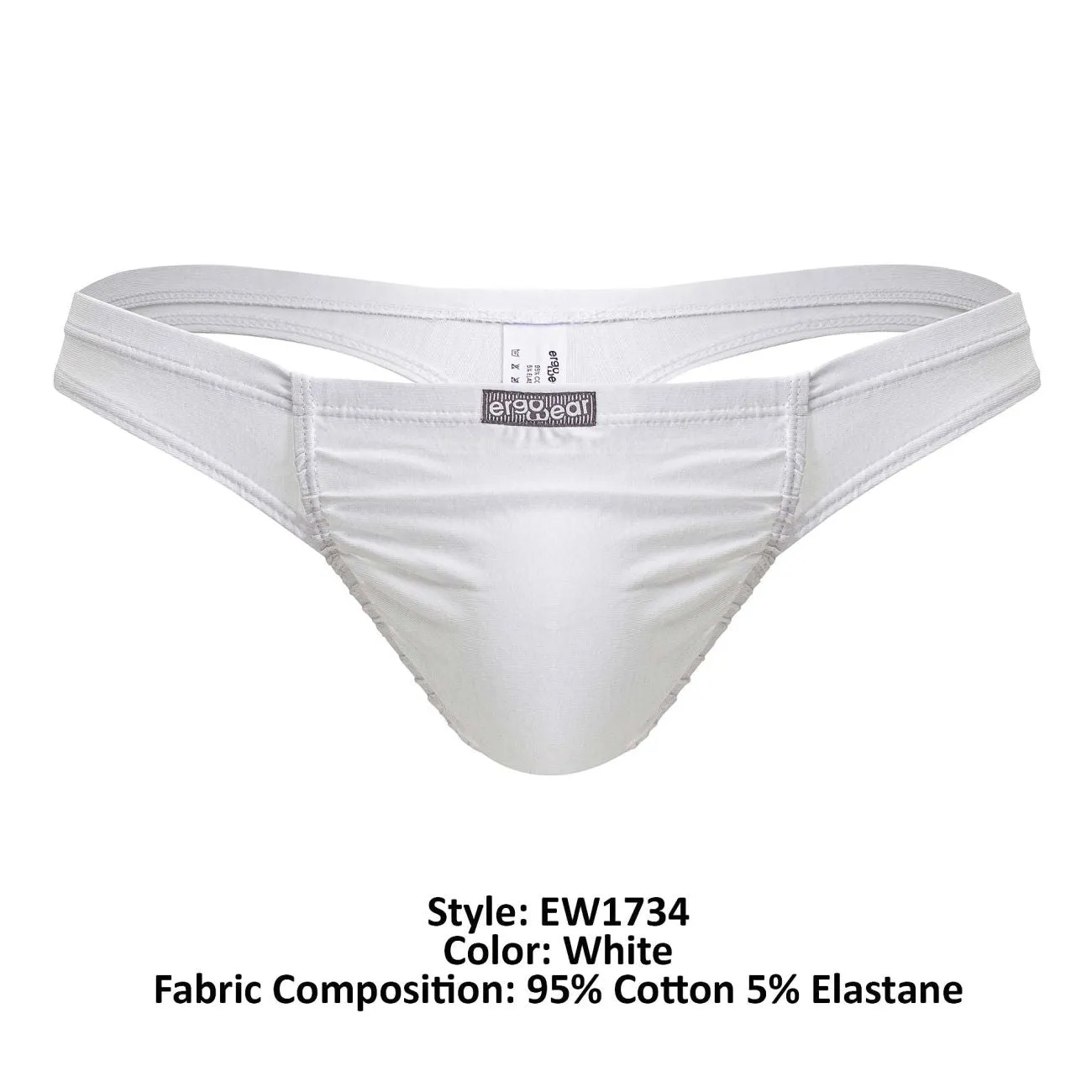 Bekleidung_Ergowear_Herrenunterwäsche ErgoWear EW1734 FEEL GR8 Baumwoll-Tangas Farbe Weiß