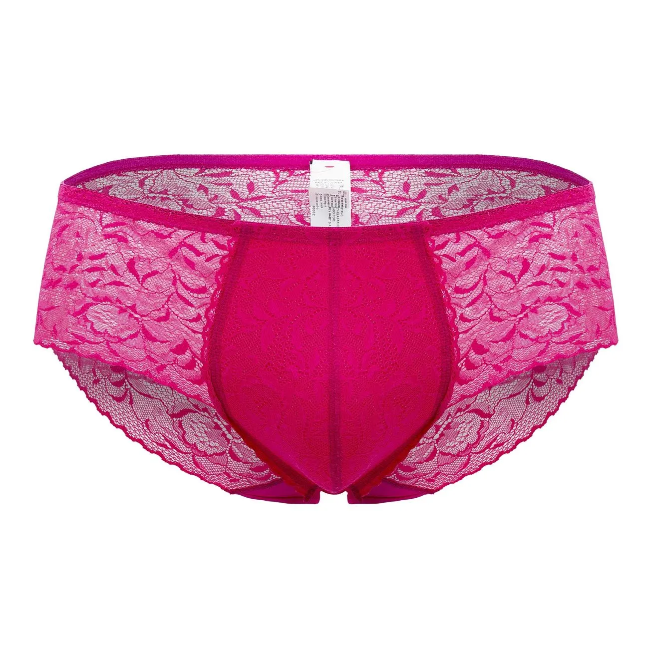 Bekleidung_Hawair_Herrenunterwäsche HAWAI 42152 Einfarbige Spitzen-Slipfarbe Fuchsia
