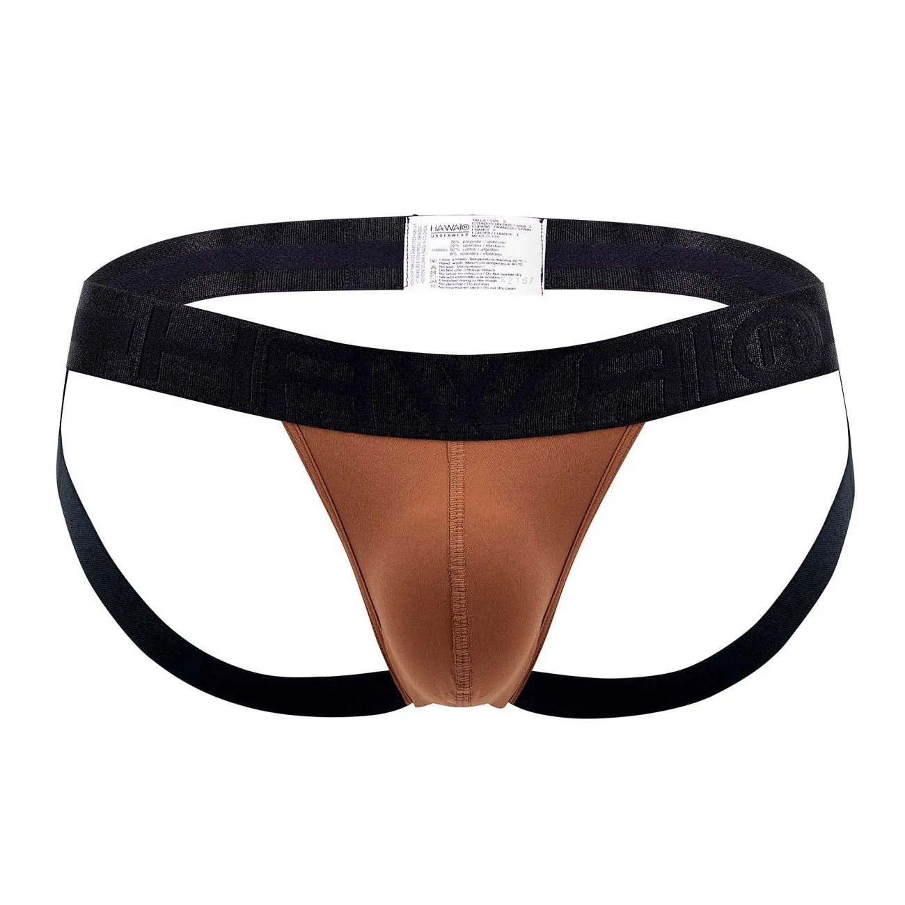 Bekleidung_Hawair_Herrenunterwäsche HAWAI 42166 Unifarbener Mikrofaser-Jockstrap Farbe Bernstein