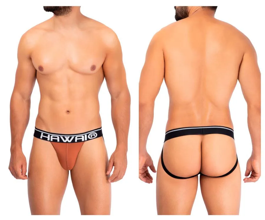 Bekleidung_Hawair_Herrenunterwäsche HAWAI 42166 Unifarbener Mikrofaser-Jockstrap Farbe Bernstein