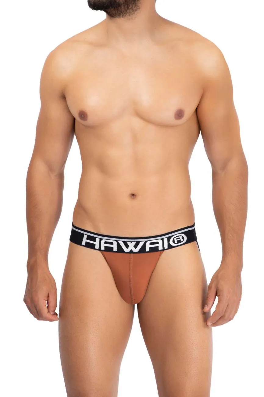 Bekleidung_Hawair_Herrenunterwäsche HAWAI 42166 Unifarbener Mikrofaser-Jockstrap Farbe Bernstein