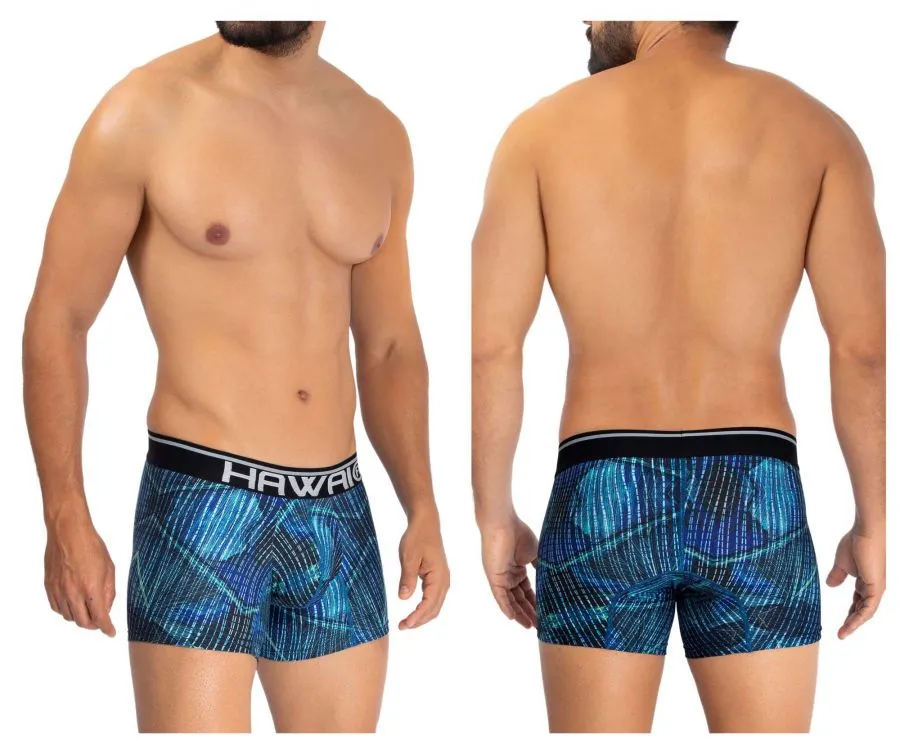 Bekleidung_Hawair_Herrenunterwäsche HAWAI 42173 Bedruckte Mikrofaser-Boxershorts Farbe Königsblau