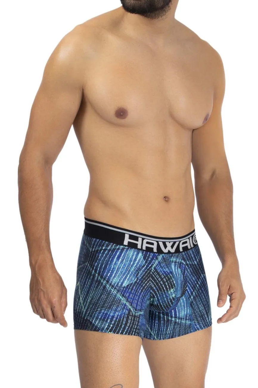 Bekleidung_Hawair_Herrenunterwäsche HAWAI 42173 Bedruckte Mikrofaser-Boxershorts Farbe Königsblau