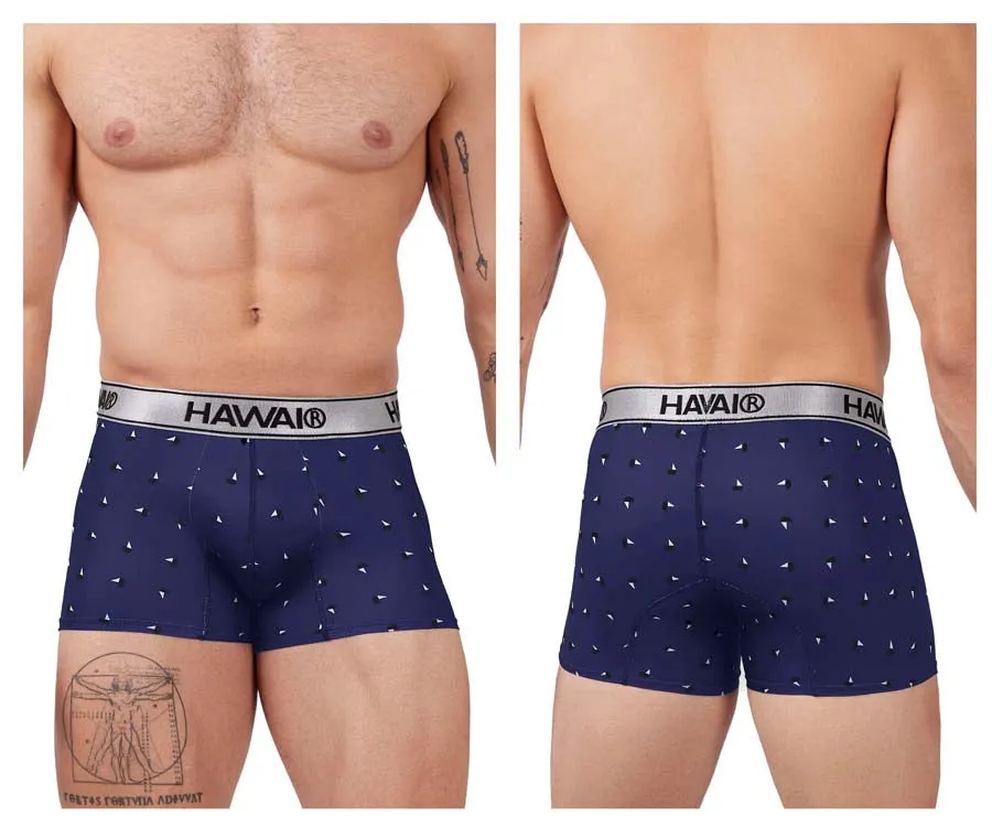 Bekleidung_Hawair_Herrenunterwäsche HAWAIR 42470 Bedruckte Mikrofaser-Boxershorts Farbe Blau