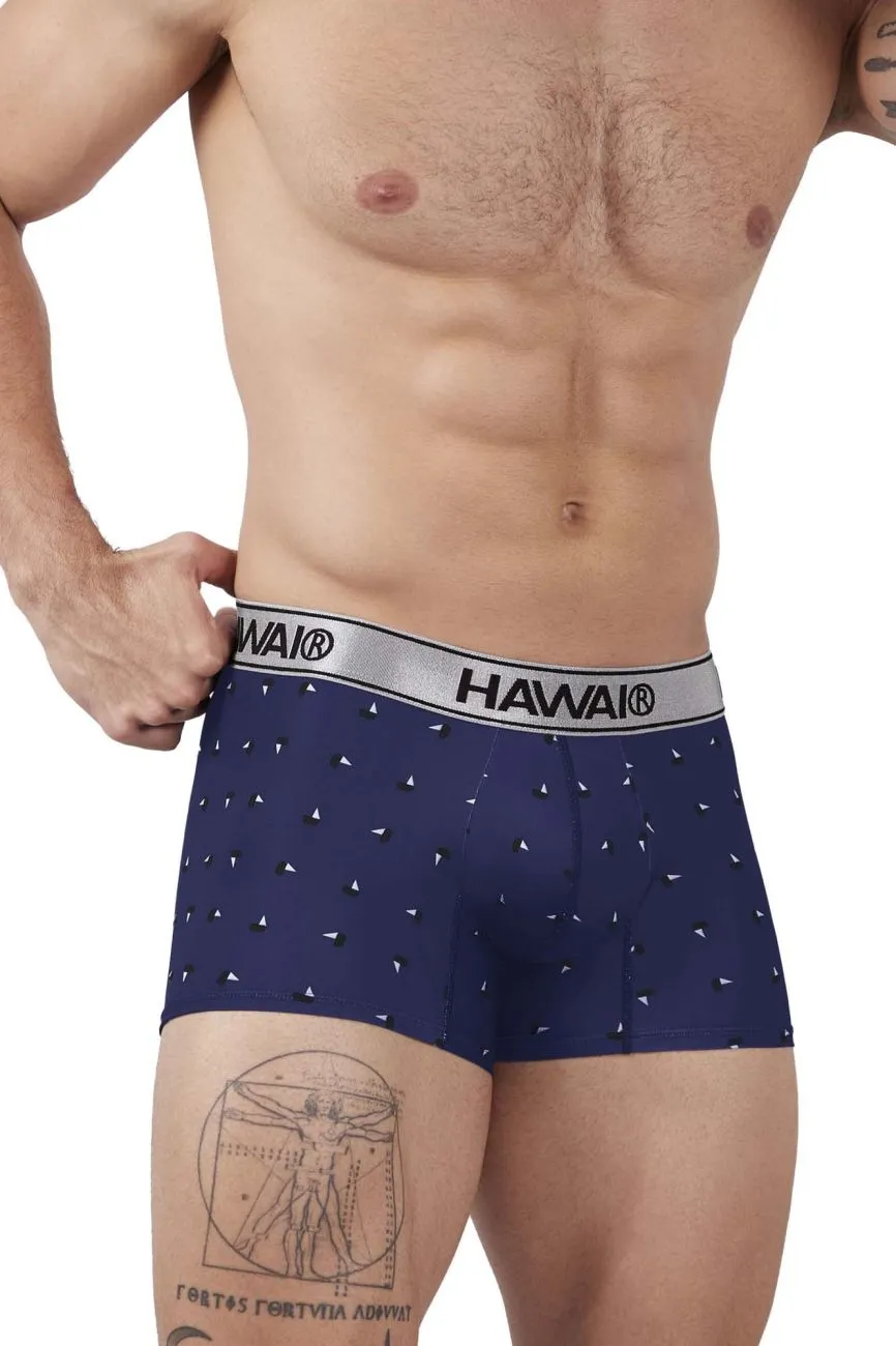 Bekleidung_Hawair_Herrenunterwäsche HAWAIR 42470 Bedruckte Mikrofaser-Boxershorts Farbe Blau