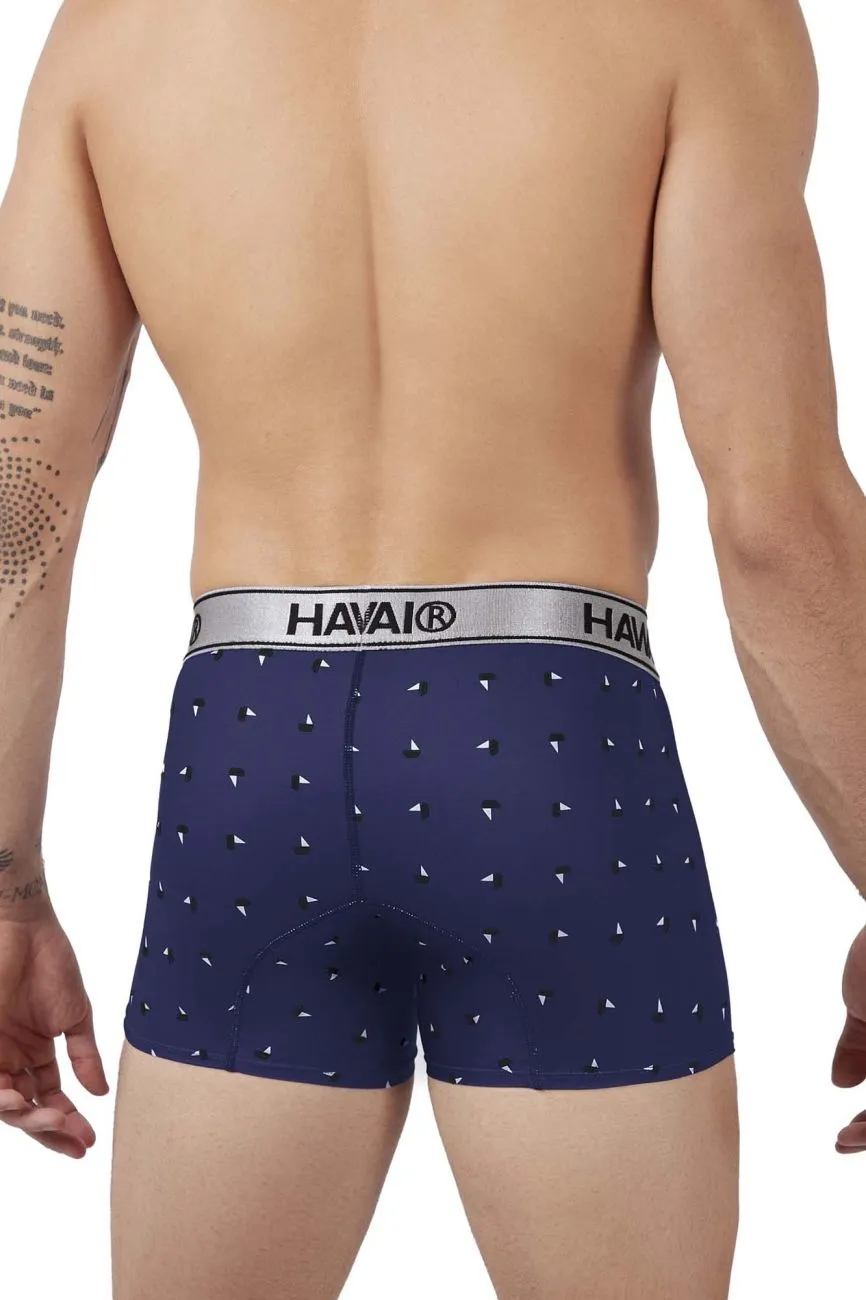 Bekleidung_Hawair_Herrenunterwäsche HAWAIR 42470 Bedruckte Mikrofaser-Boxershorts Farbe Blau