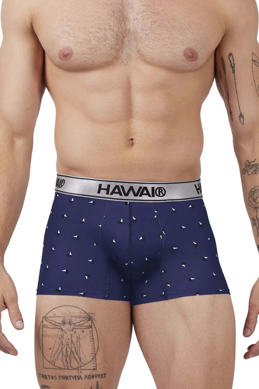 Bekleidung_Hawair_Herrenunterwäsche HAWAIR 42470 Bedruckte Mikrofaser-Boxershorts Farbe Blau