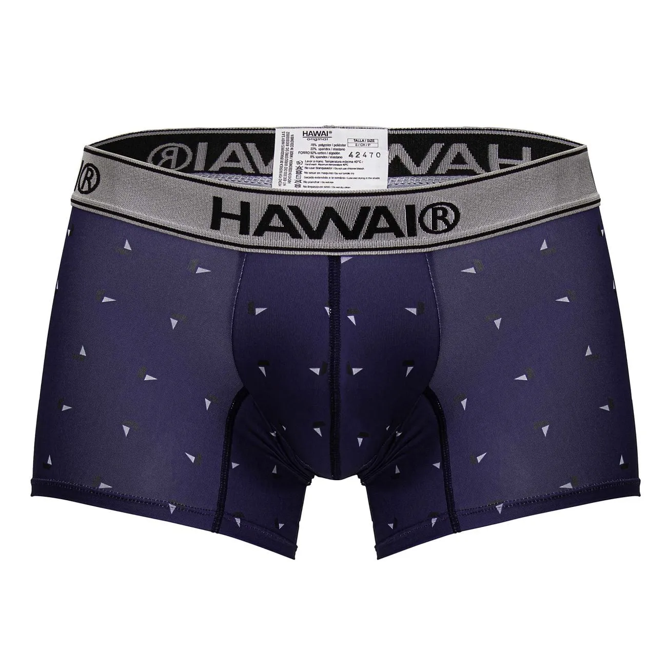 Bekleidung_Hawair_Herrenunterwäsche HAWAIR 42470 Bedruckte Mikrofaser-Boxershorts Farbe Blau