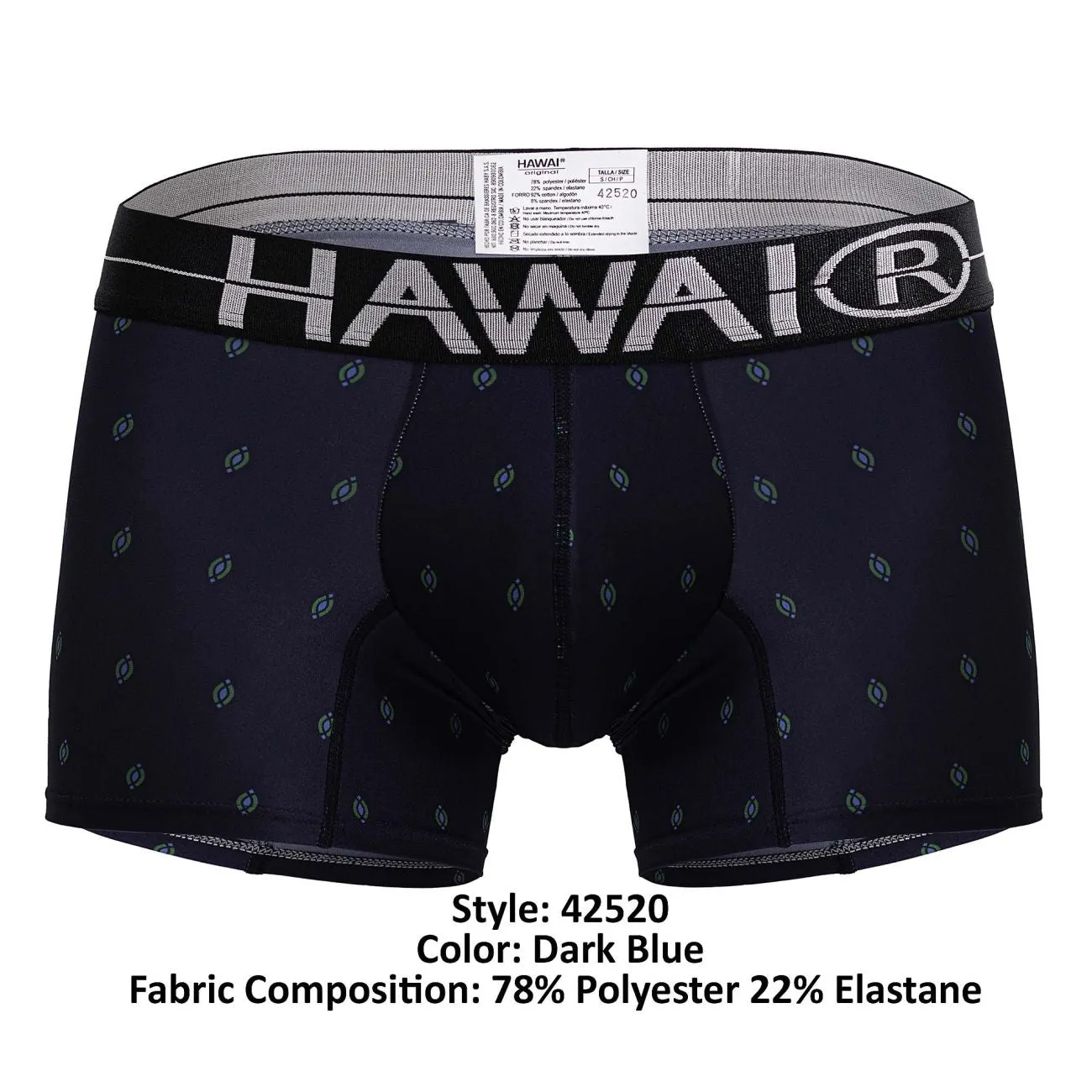 Bekleidung_Hawair_Herrenunterwäsche HAWAIR 42520 Bedruckte Mikrofaser-Boxershorts Farbe Dunkelblau