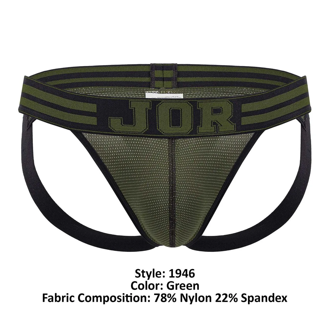 Bekleidung_Jor_Herrenunterwäsche JOR 1946 College Jockstrap Farbe Grün