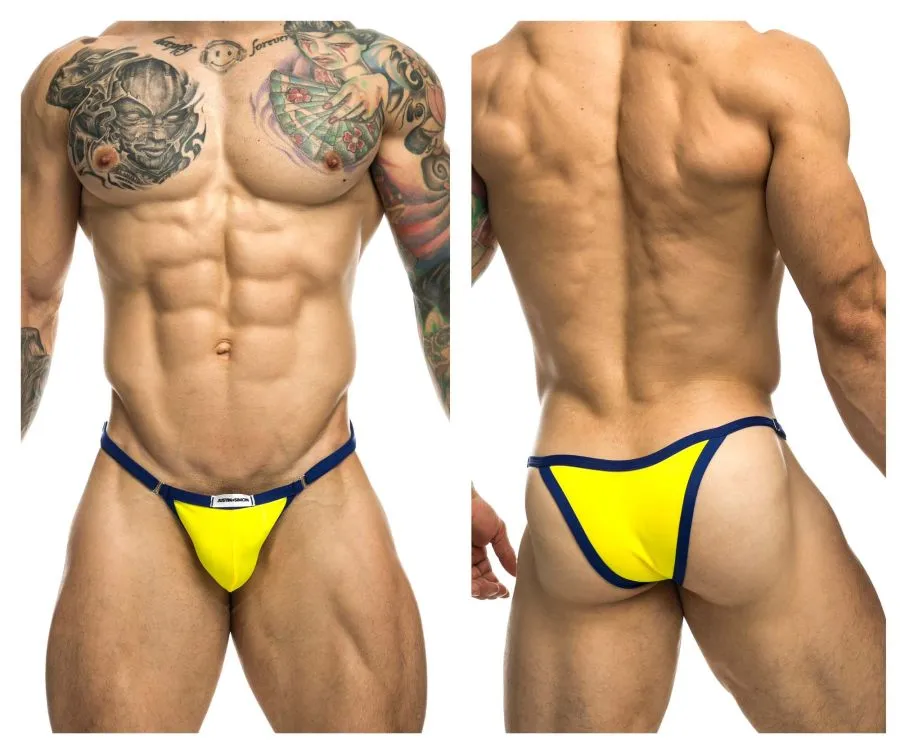 Kleidung_Justin   Simon_Herrenunterwäsche JUSTIN SIMON XSJ12 Bikini Einfarbig Gelb