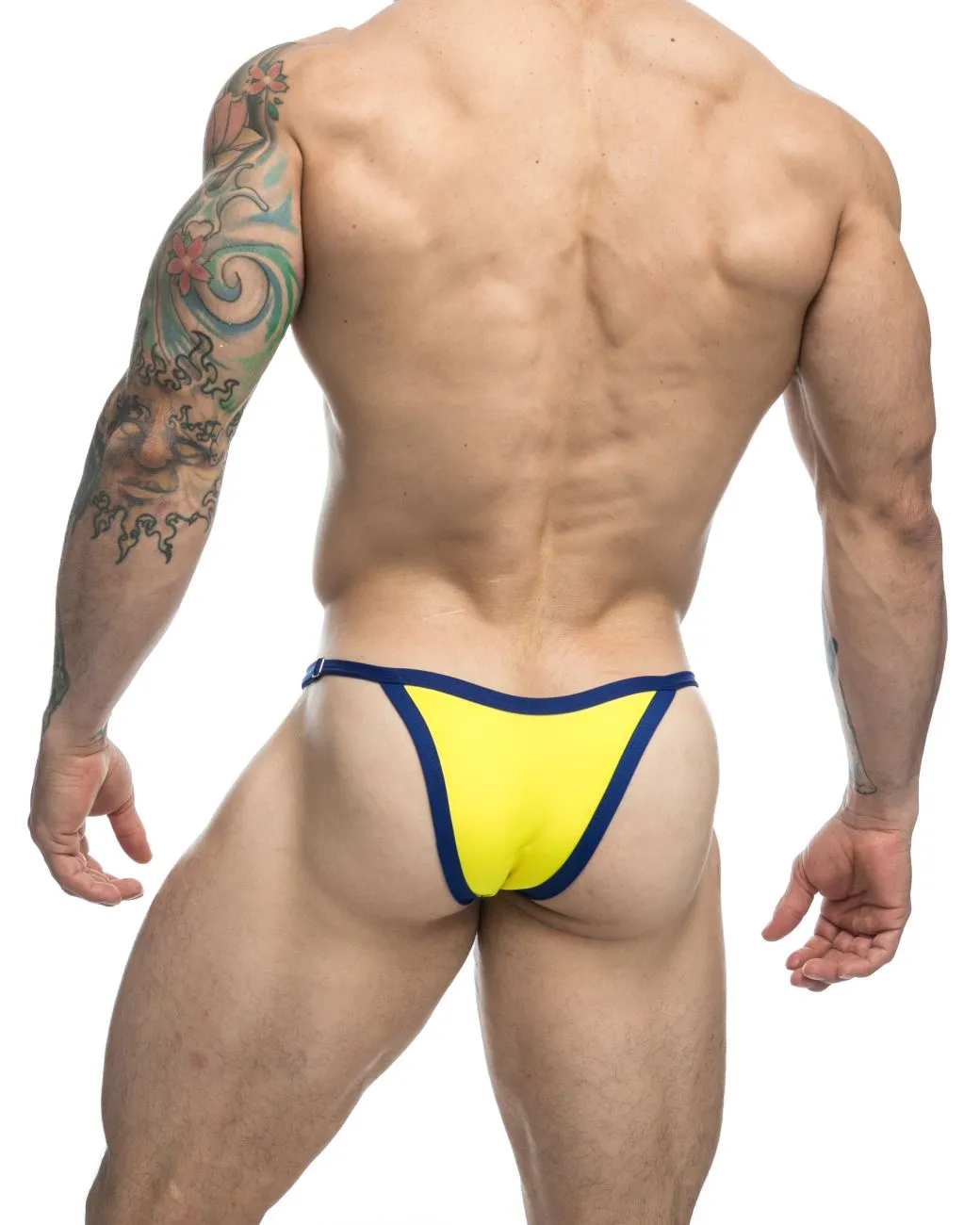 Kleidung_Justin   Simon_Herrenunterwäsche JUSTIN SIMON XSJ12 Bikini Einfarbig Gelb