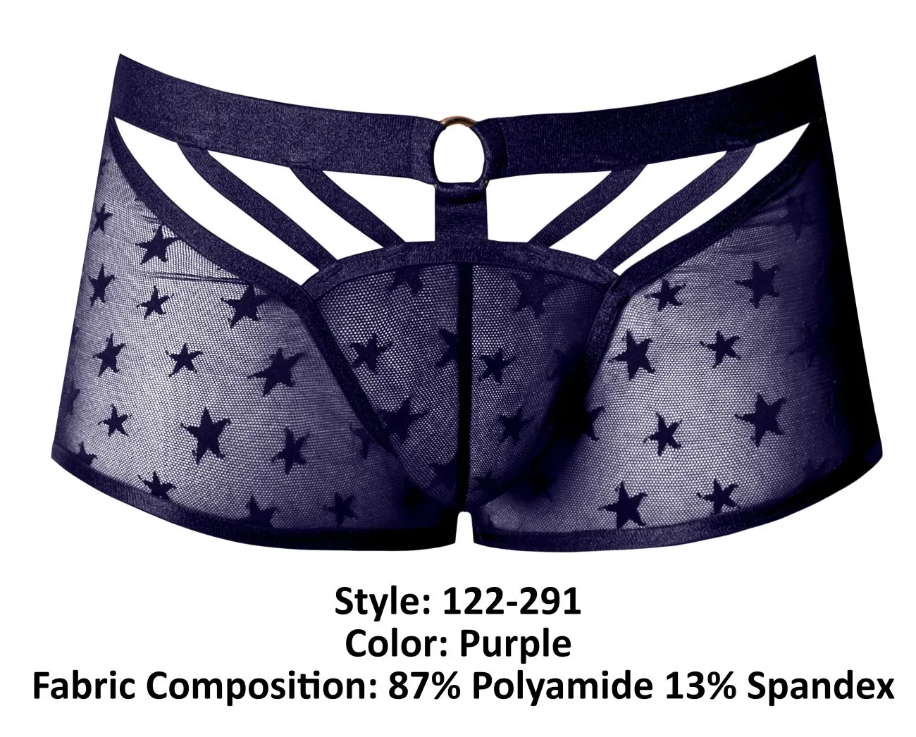 Bekleidung_Herren Power_Herrenunterwäsche Male Power 122-291 Love Star Short mit Ring Farbe Lila