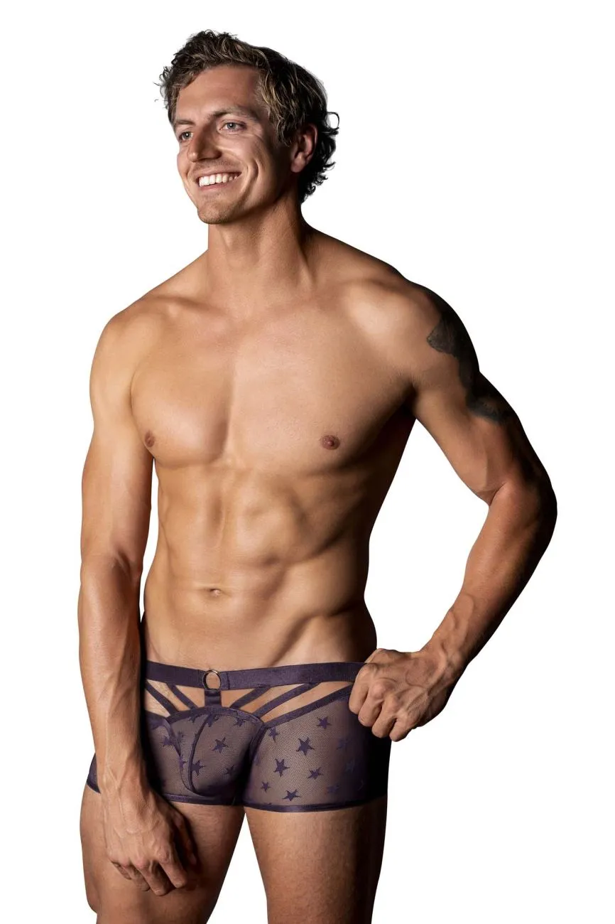 Bekleidung_Herren Power_Herrenunterwäsche Male Power 122-291 Love Star Short mit Ring Farbe Lila