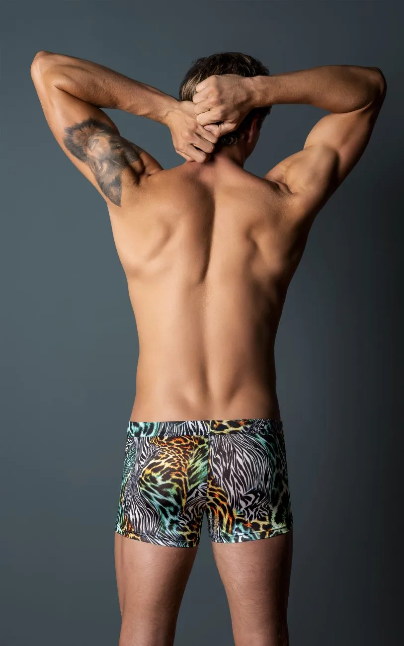 Bekleidung_Herren Power_Herrenunterwäsche Male Power 143-295 Wildes Uplift Mini Short Farbe Mehrfarbig Tier