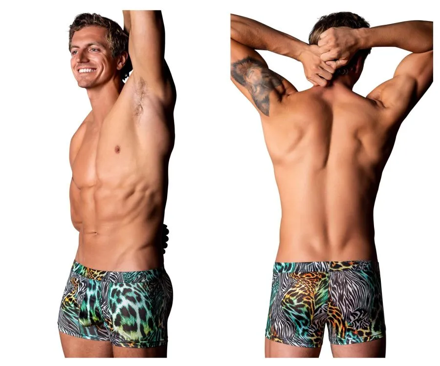 Bekleidung_Herren Power_Herrenunterwäsche Male Power 143-295 Wildes Uplift Mini Short Farbe Mehrfarbig Tier