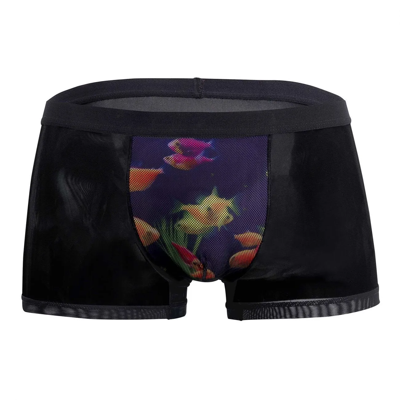 Bekleidung_Herren Power_Herrenunterwäsche Male Power 183-262 Privater Bildschirm Fischmuster Shorts Farbe Schwarz