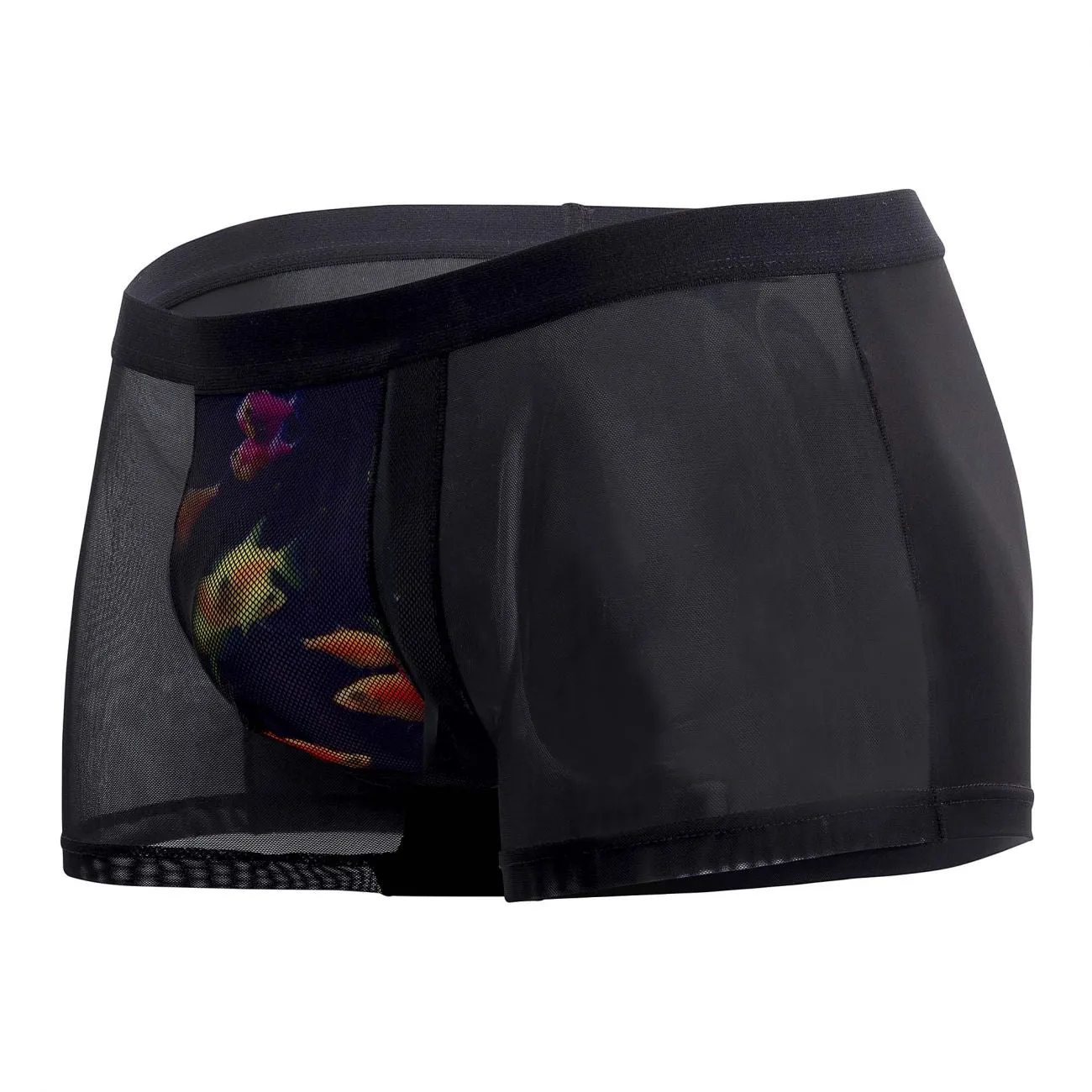 Bekleidung_Herren Power_Herrenunterwäsche Male Power 183-262 Privater Bildschirm Fischmuster Shorts Farbe Schwarz
