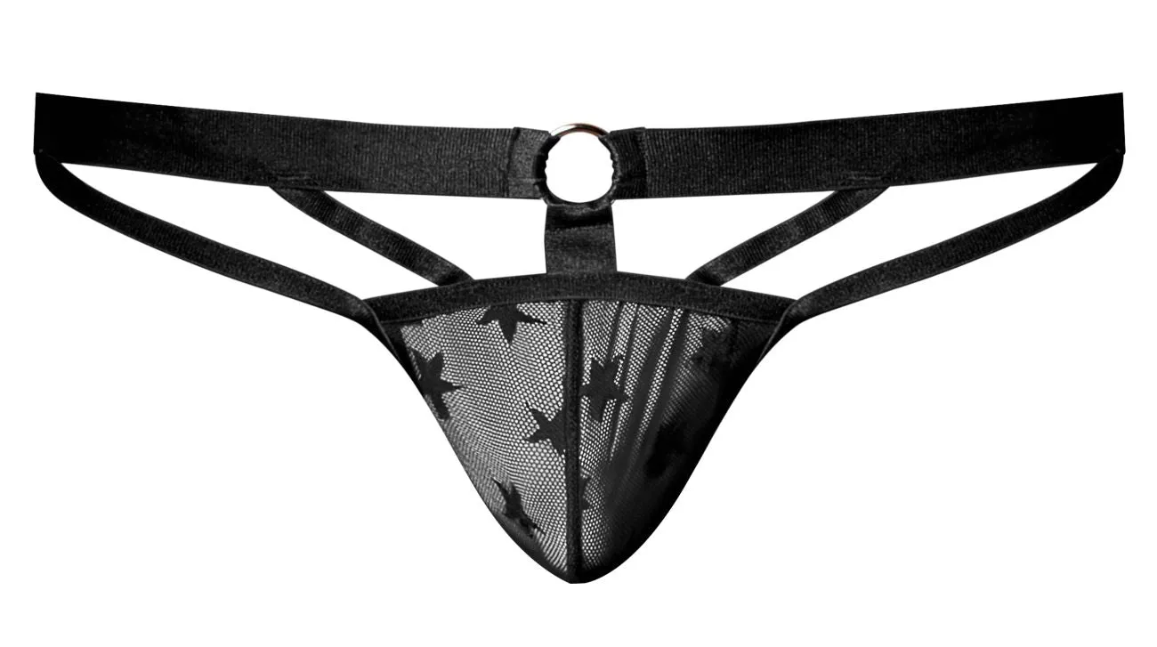 Bekleidung_Herren Power_Herrenunterwäsche Male Power 416-291 Love Star Tanga mit Ring Farbe Schwarz
