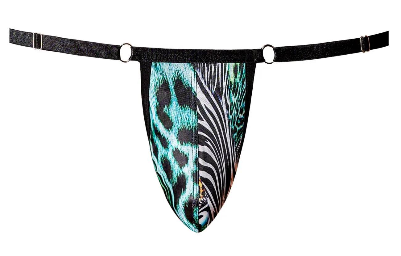 Bekleidung_Herren Power_Herrenunterwäsche Male Power 451-295 Go Wild Verstellbarer G-String Farbig Bedruckt