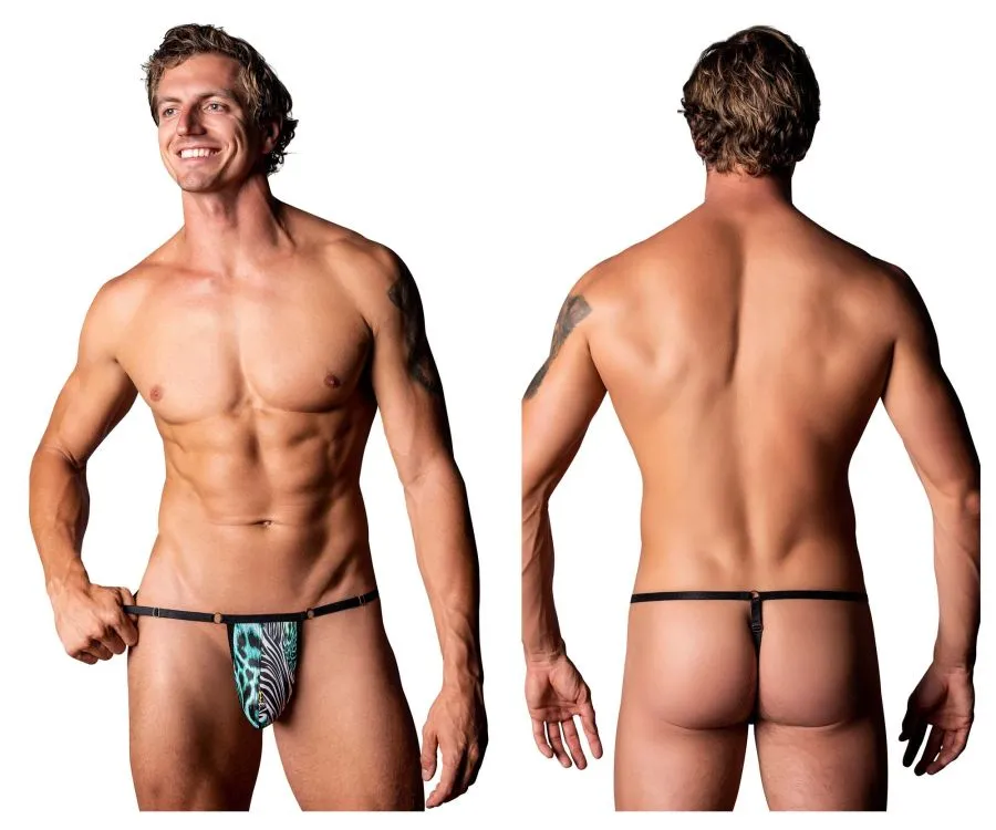 Bekleidung_Herren Power_Herrenunterwäsche Male Power 451-295 Go Wild Verstellbarer G-String Farbig Bedruckt