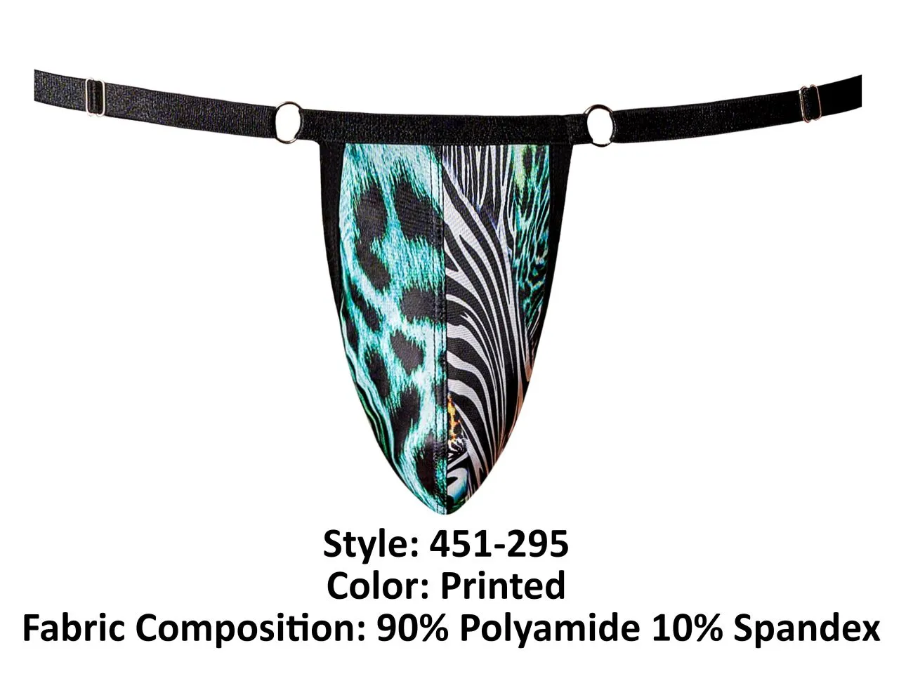 Bekleidung_Herren Power_Herrenunterwäsche Male Power 451-295 Go Wild Verstellbarer G-String Farbig Bedruckt