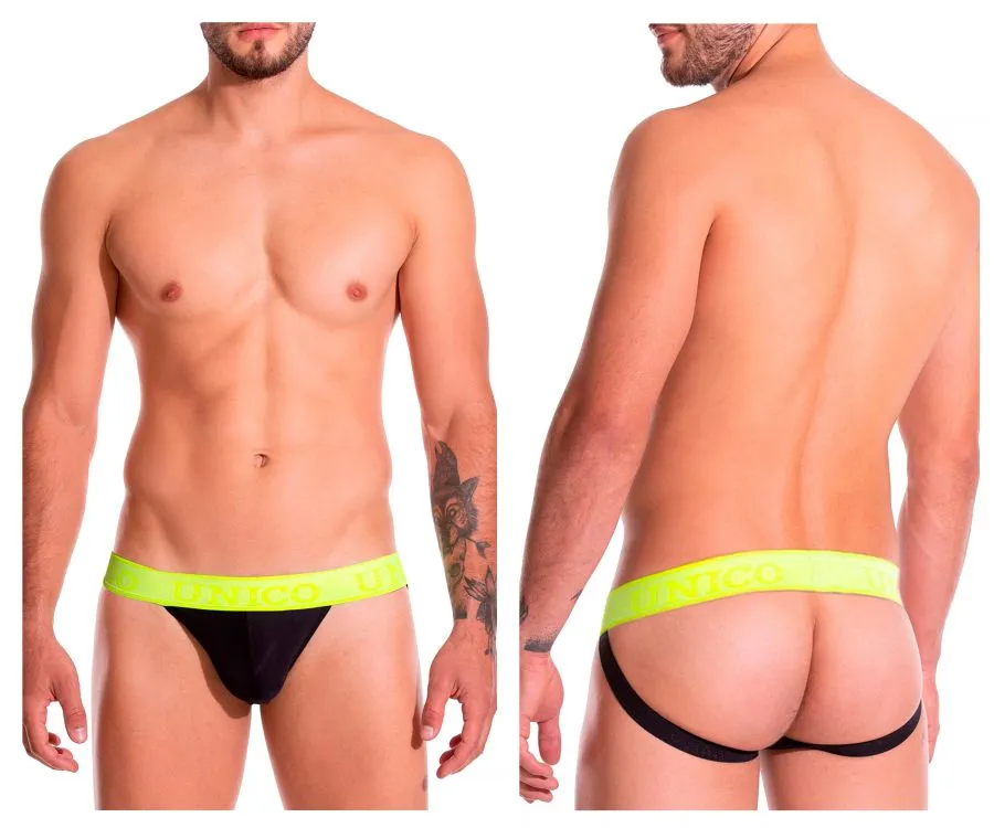 Bekleidung_Mundo Unico_Herrenunterwäsche Unico 19160301212 FARBEN Standard Jockstrap Farbe 99-Schwarz