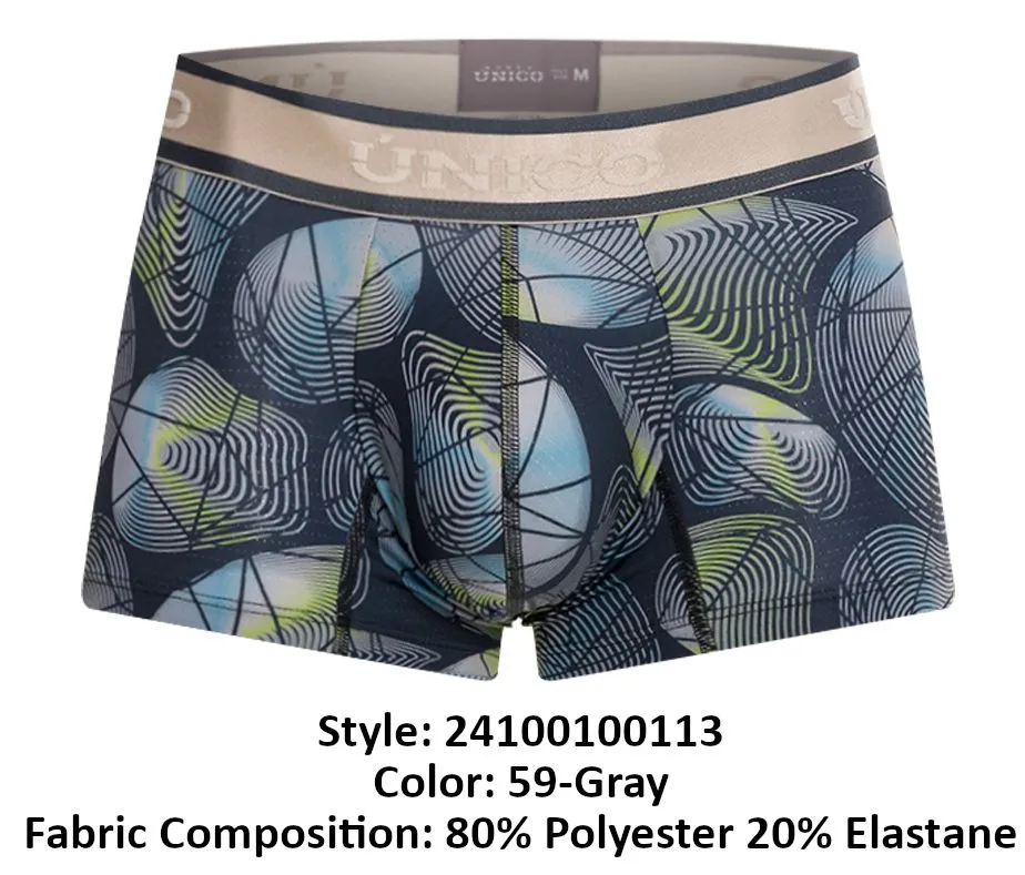 Bekleidung_Mundo Unico_Herrenunterwäsche Unico 24100100103 Strahlende Boxershorts Farbe 59-Grau