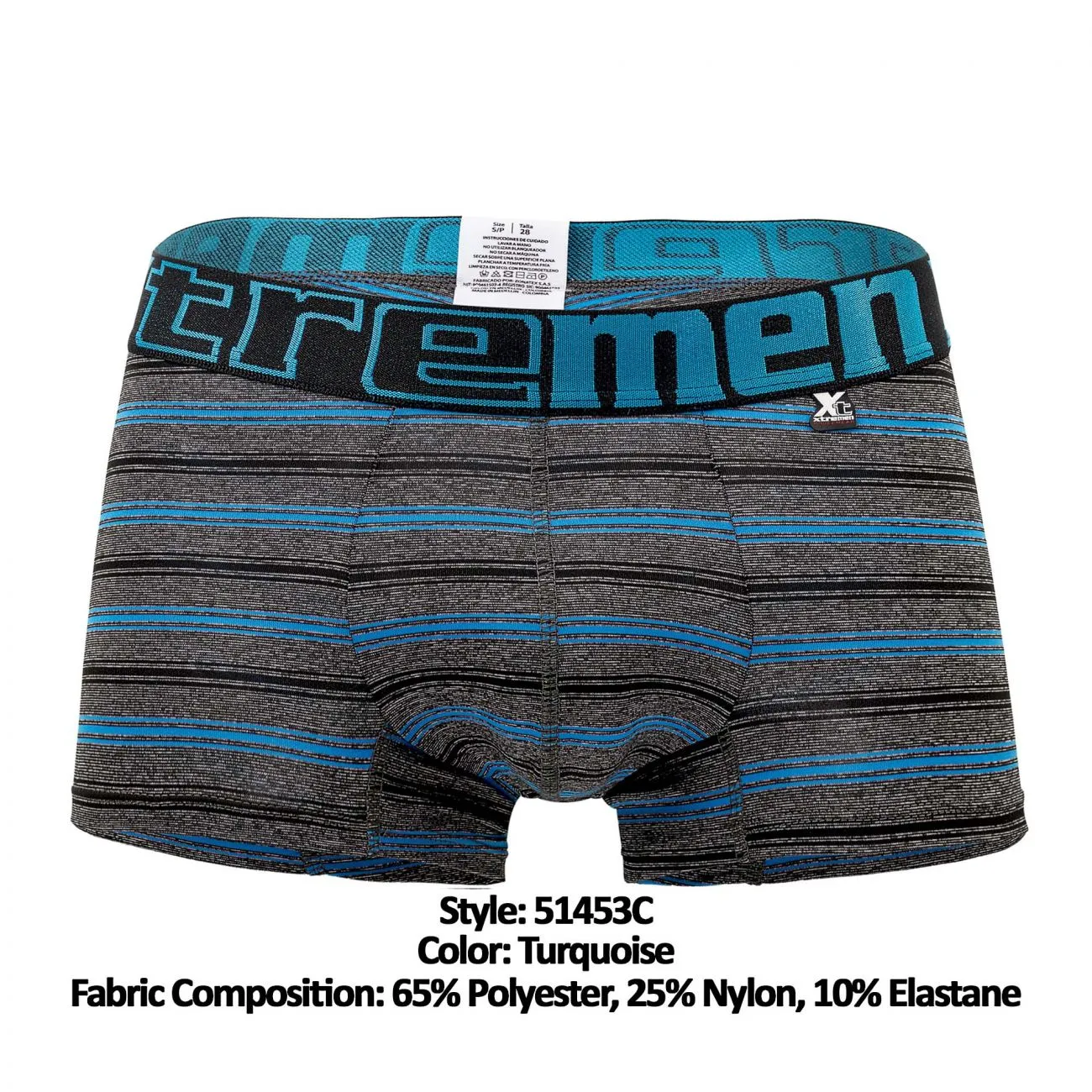 Clothing_Xtremen_Unterwäsche Xtremen 51453C Streifen Slip Farbe Türkis