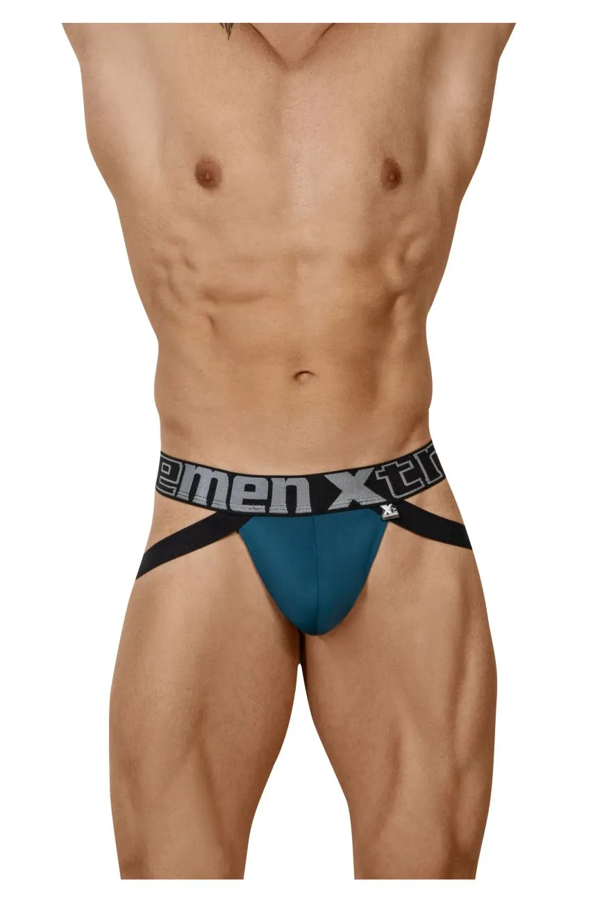 Clothing_Xtremen_Unterwäsche Xtremen 91054X-3 3er-Pack Jockstrap Farbe Petrol-Fuchsia-Petrol