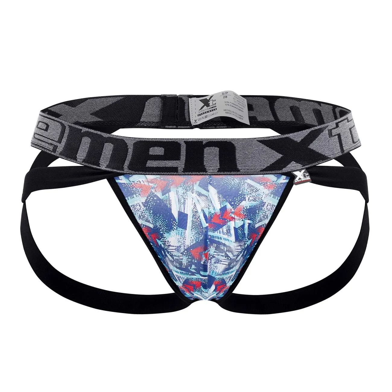 Clothing_Xtremen_Unterhose Xtremen 91130 Bedruckter Jockstrap Farbe Royal