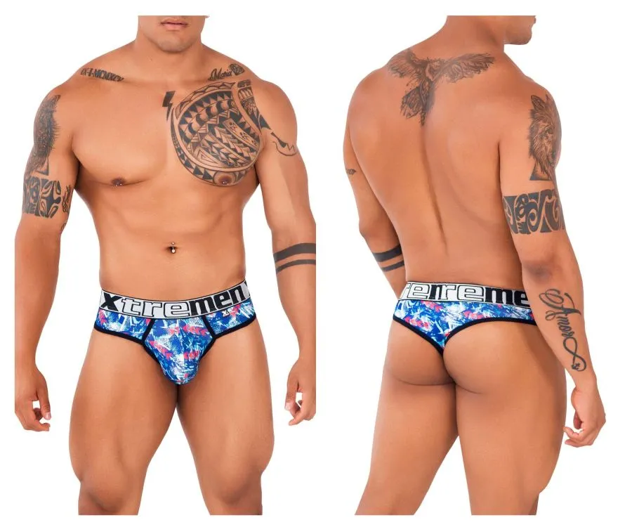 Clothing_Xtremen_Unterwäsche Xtremen 91131 Bedruckte Tangas Farbe Royal