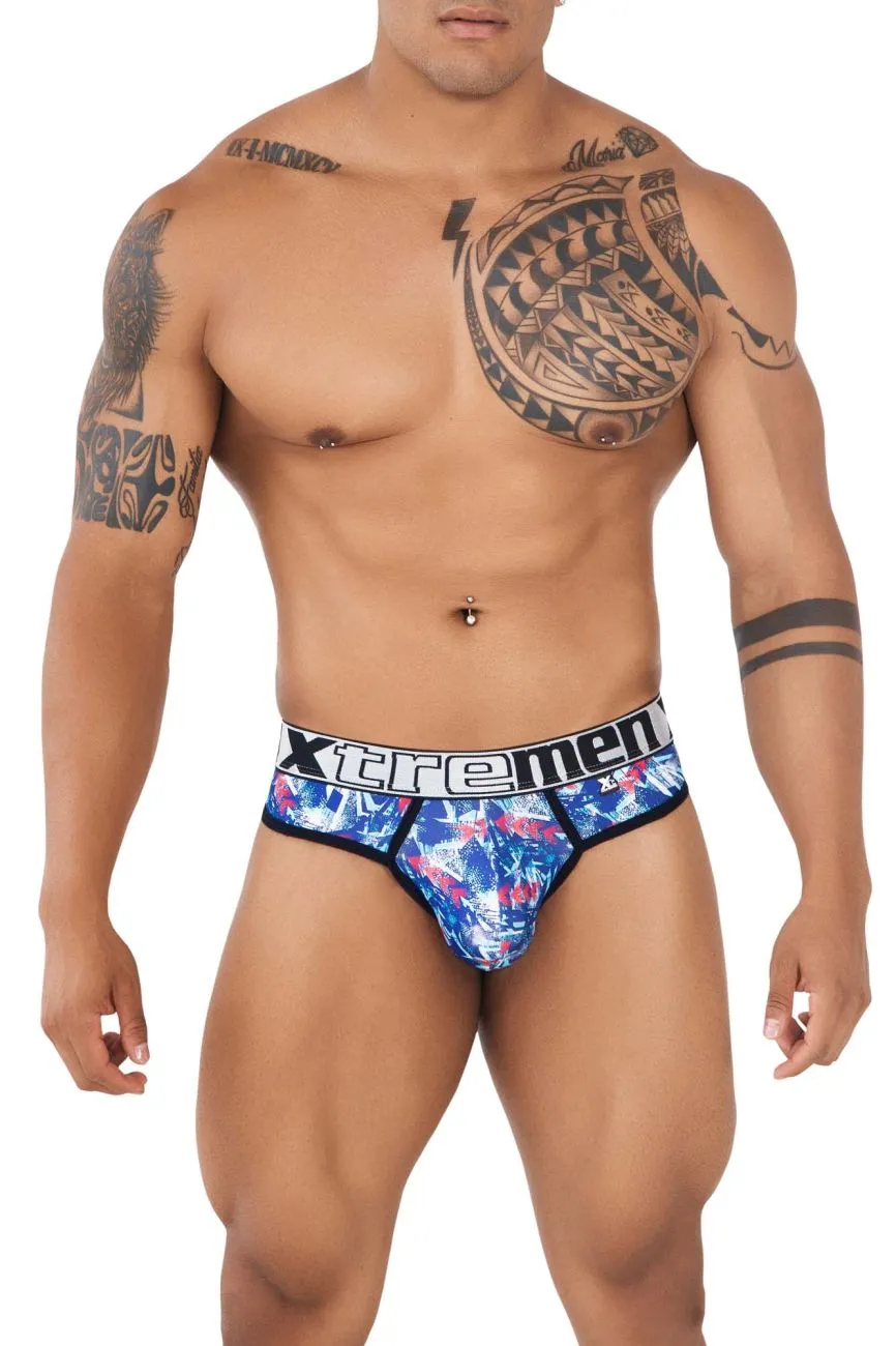 Clothing_Xtremen_Unterwäsche Xtremen 91131 Bedruckte Tangas Farbe Royal