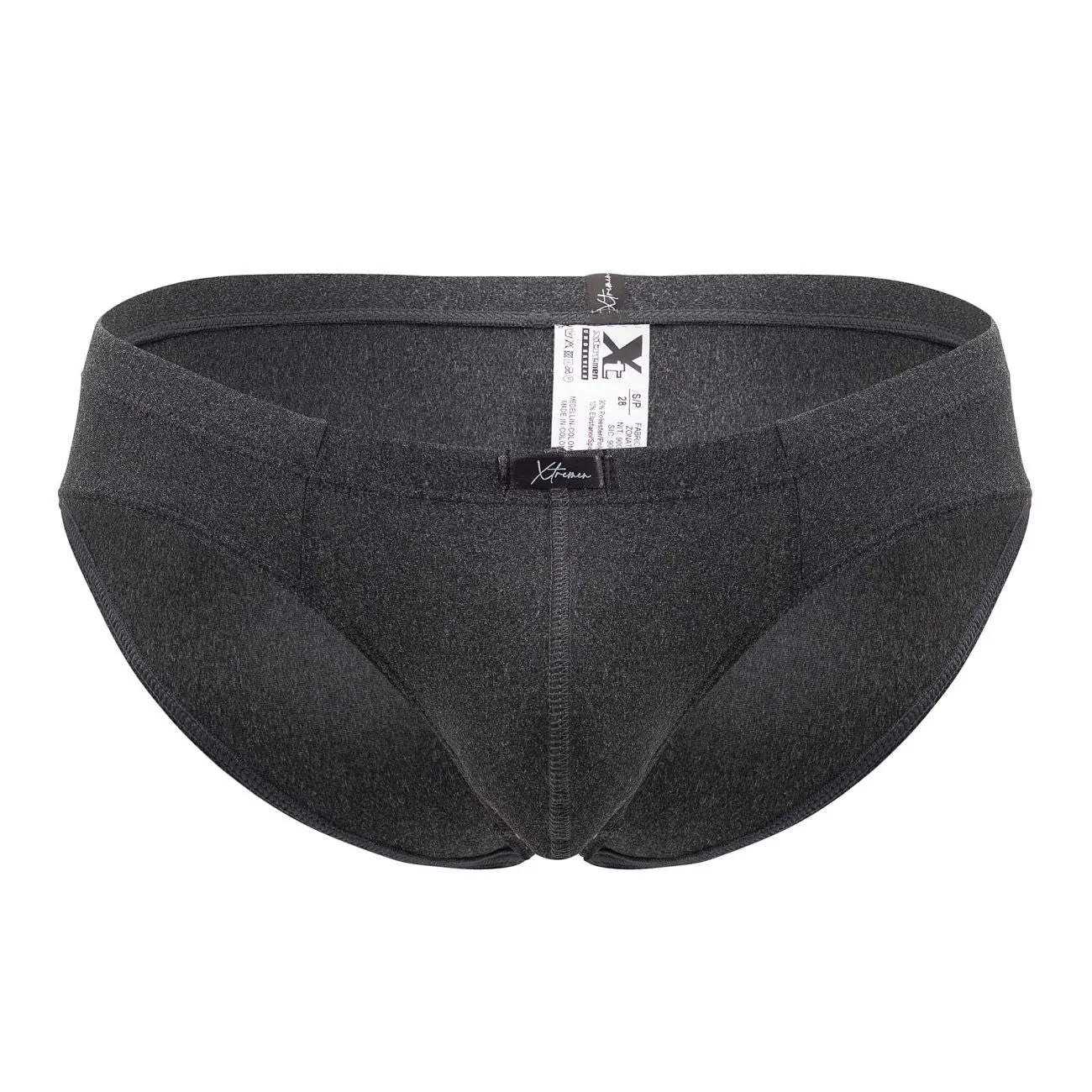 Clothing_Xtremen_Unterwäsche Xtremen 91142 Ultraweiche Slip Farbe Grau Kreuz