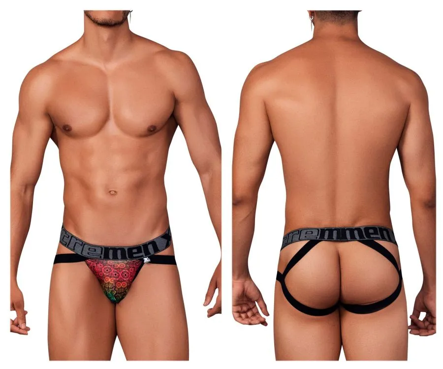 Clothing_Xtremen_Unterwäsche Xtremen 91148 Bedruckter Mikrofaser-Jockstrap Farbe Mandala