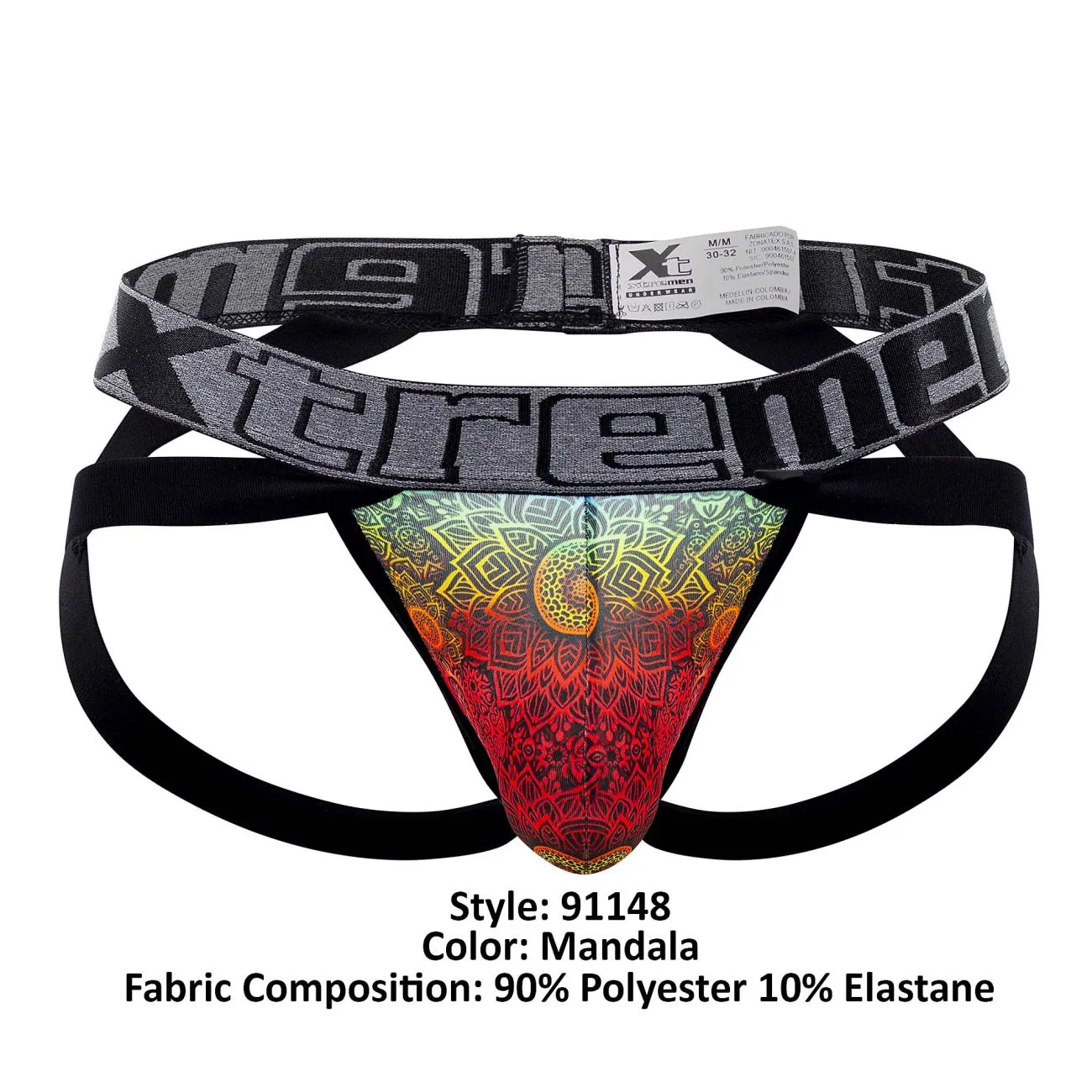 Clothing_Xtremen_Unterwäsche Xtremen 91148 Bedruckter Mikrofaser-Jockstrap Farbe Mandala