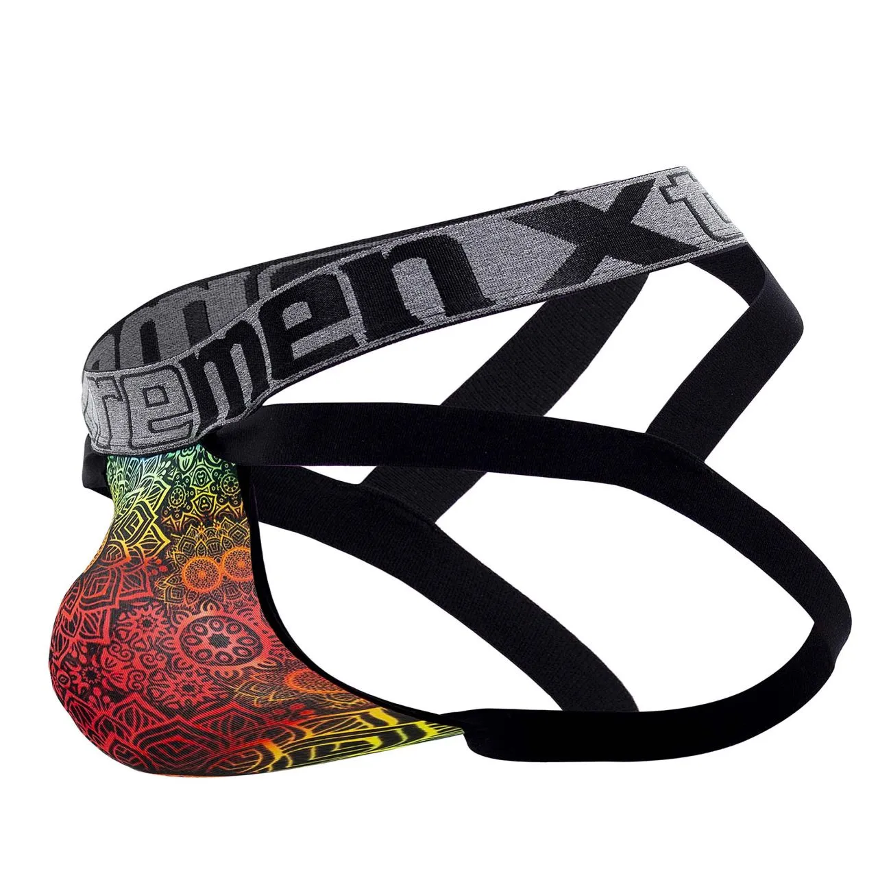 Clothing_Xtremen_Unterwäsche Xtremen 91148 Bedruckter Mikrofaser-Jockstrap Farbe Mandala