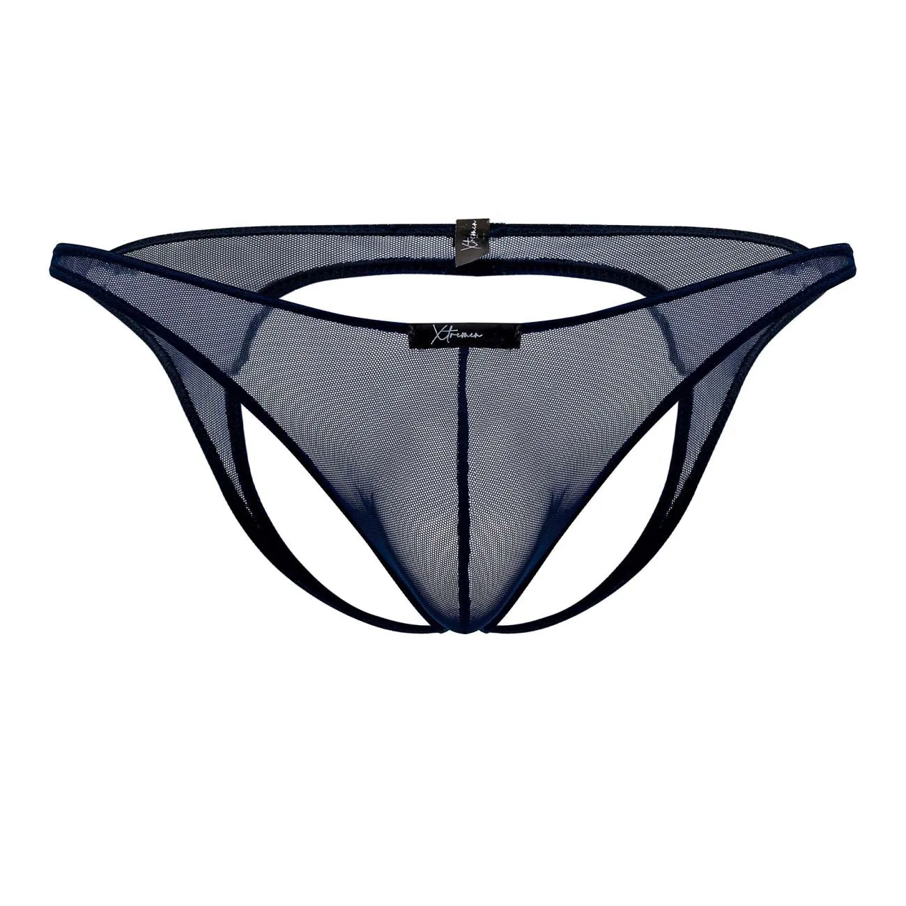 Clothing_Xtremen_Unterwäsche Xtremen 91153 Tüll-Mesh-Jockstrap Farbe Marineblau