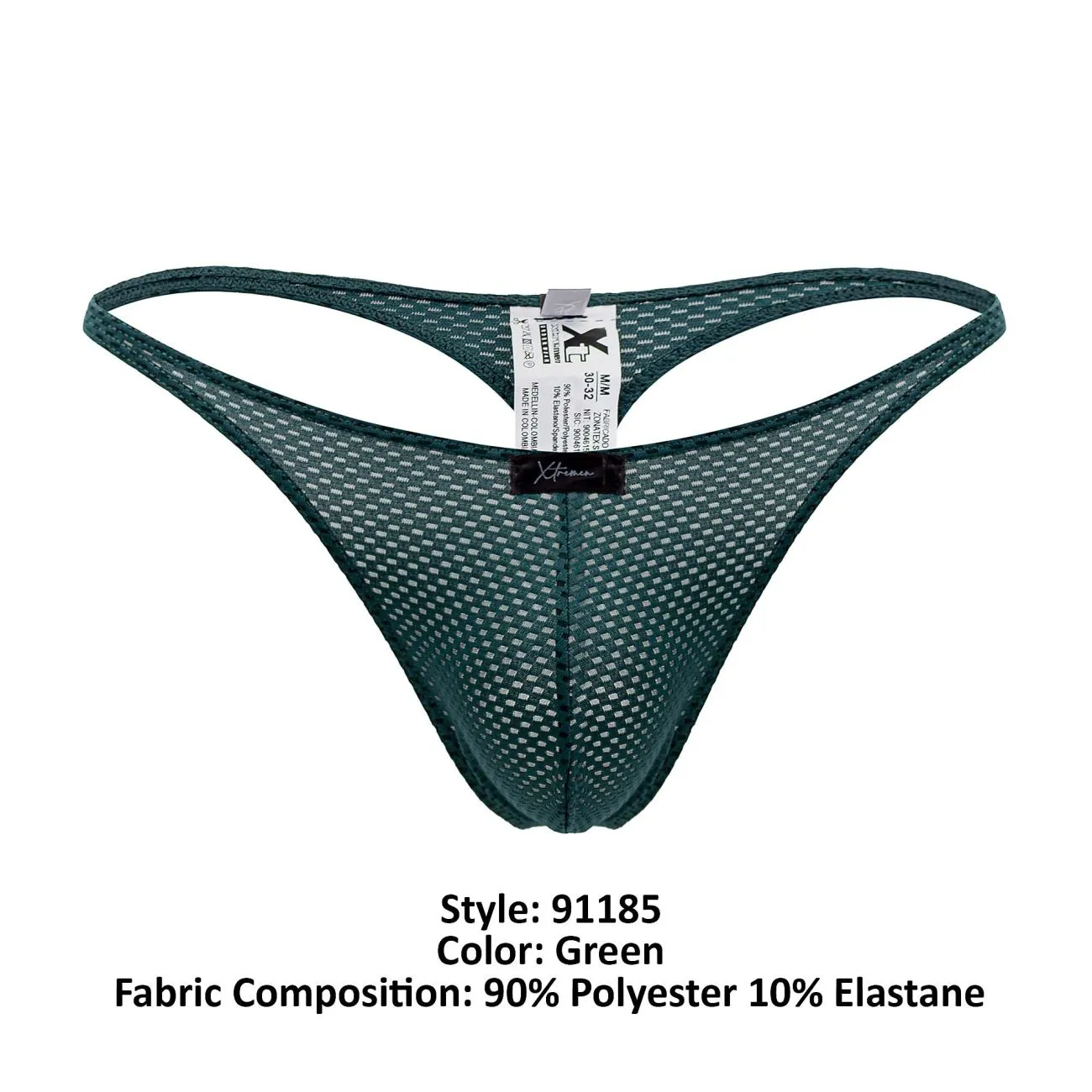 Clothing_Xtremen_Unterwäsche Xtremen 91185 Mesh Tangas Farbe Grün