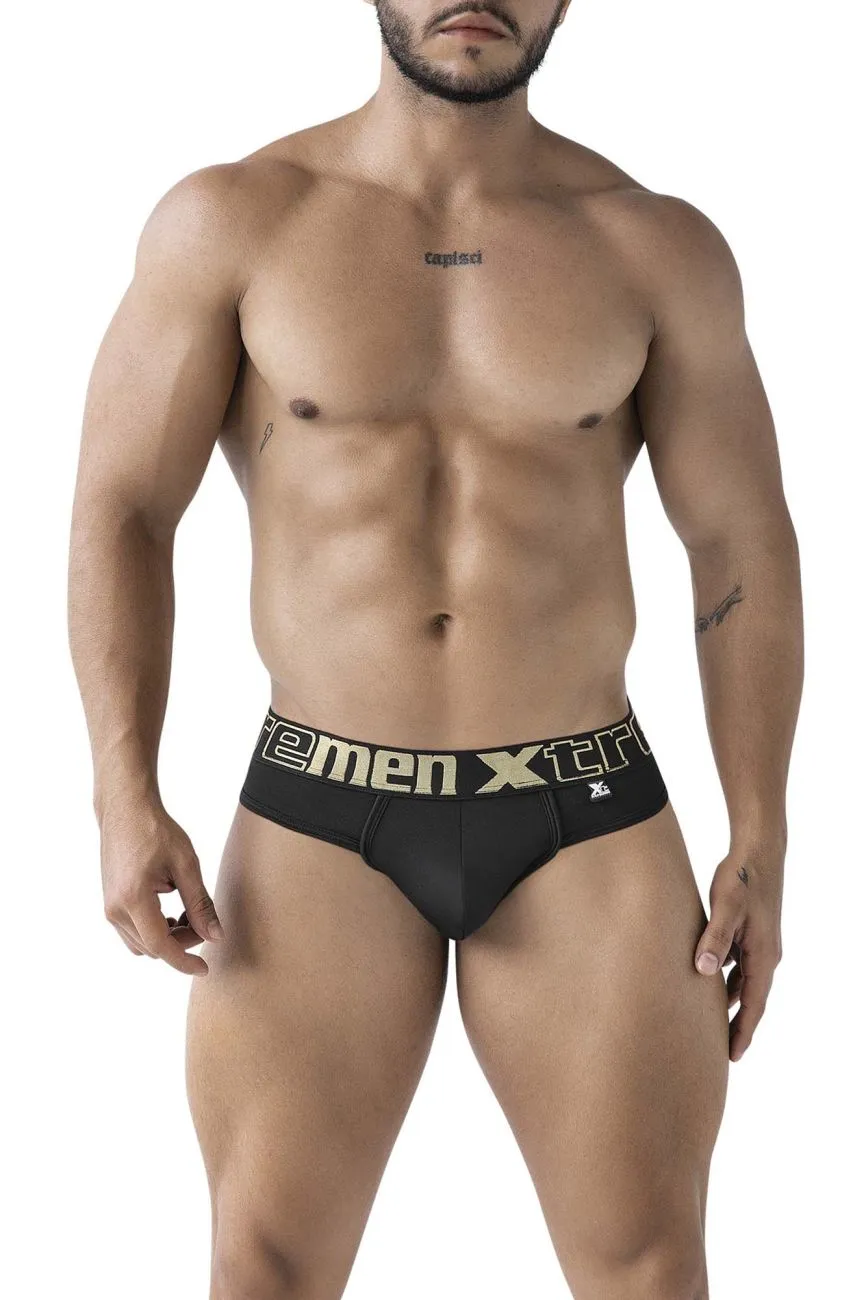 Clothing_Xtremen_Unterwäsche Xtremen 91208B Mikrofaser-Tangas Farbe Schwarz